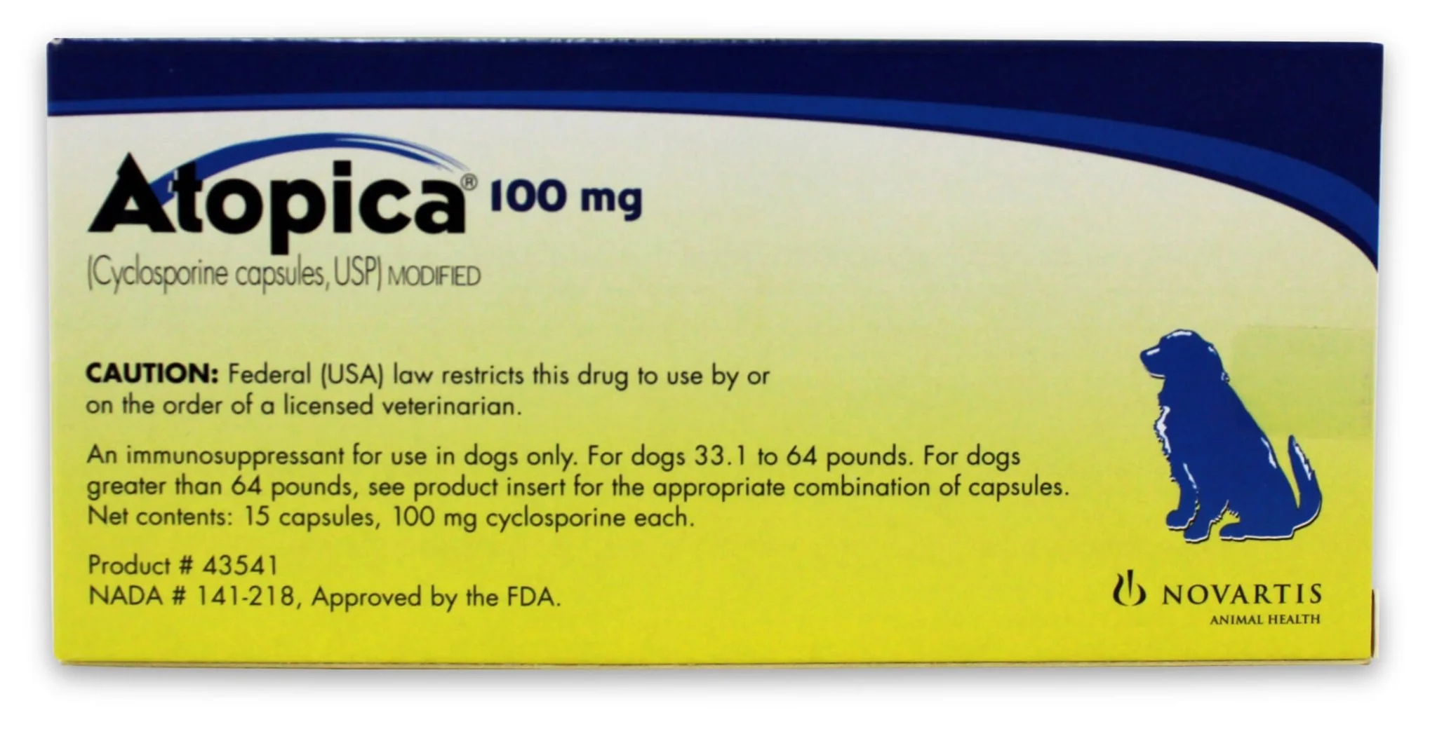 Rx Atopica (cylosporine) Capsules for Dogs - Pet's Shop