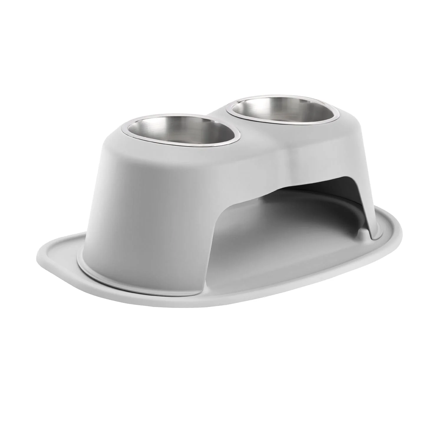 WeatherTech Double High Pet Feeding System, Stainless Steel - Pet's Shop