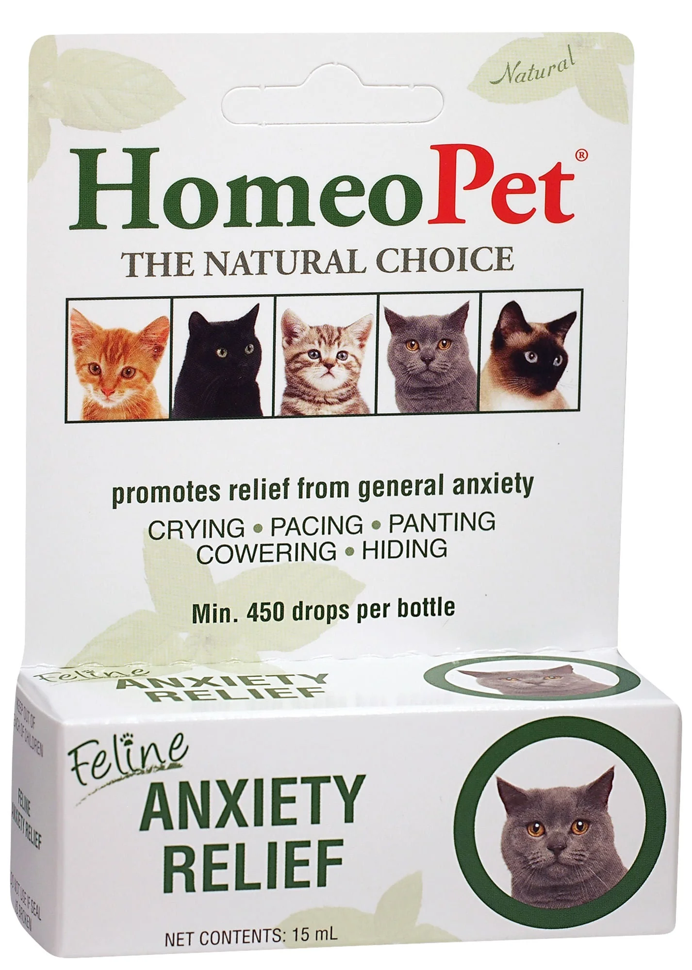 HomeoPet Anxiety Relief Feline, 15 mL - Pet's Shop