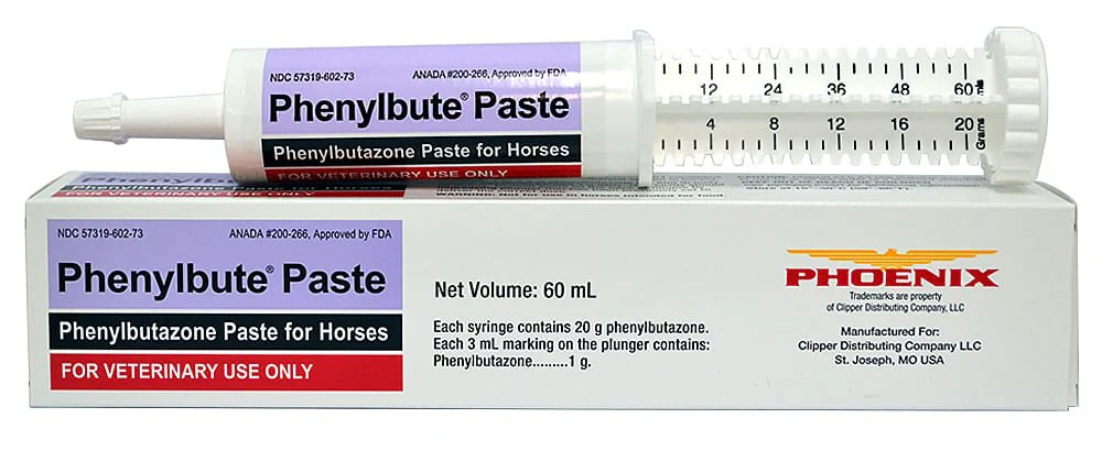 Rx Phenylbute Paste (phenylbutazone paste) for Horses, 60 mL - Pet's Shop