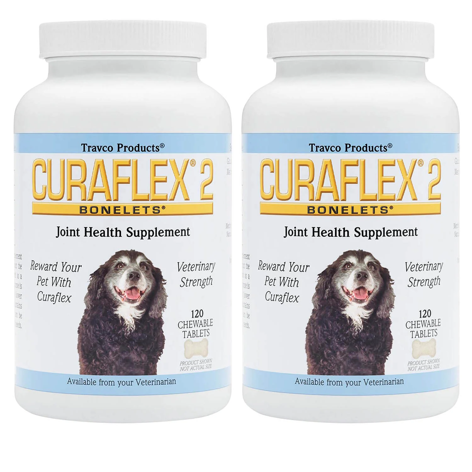 Nutramax Curaflex 2 - Joint Health Supplement for Dogs, 120 Chewable Tablets - Pet's Shop