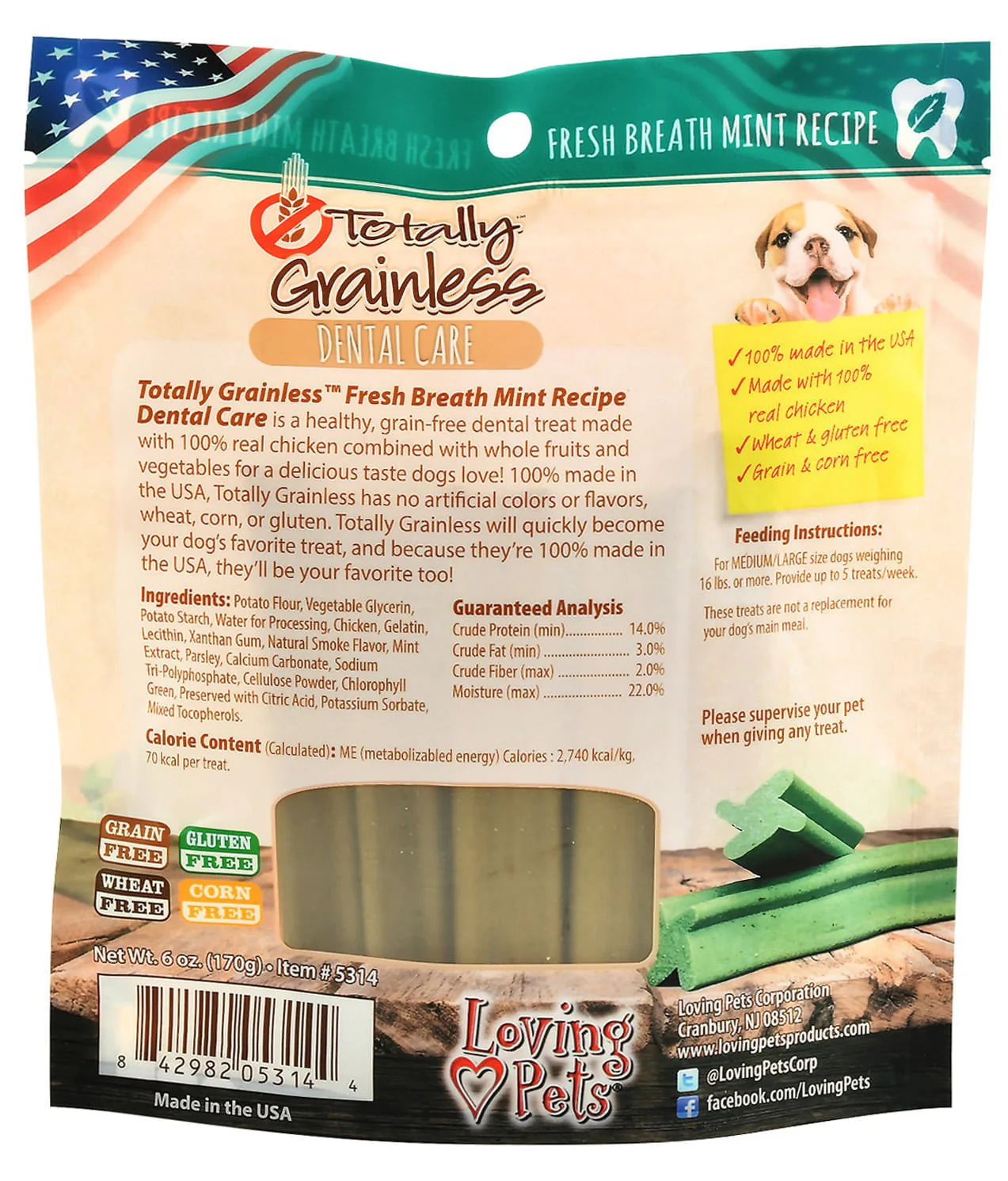 Totally Grainless Dental Care Treat, 6 oz - Pet's Shop