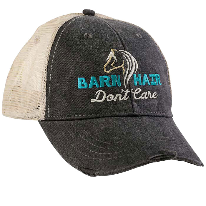 Barn Hair Don't Care Mesh Back Cap, Black/Teal - Pet's Shop
