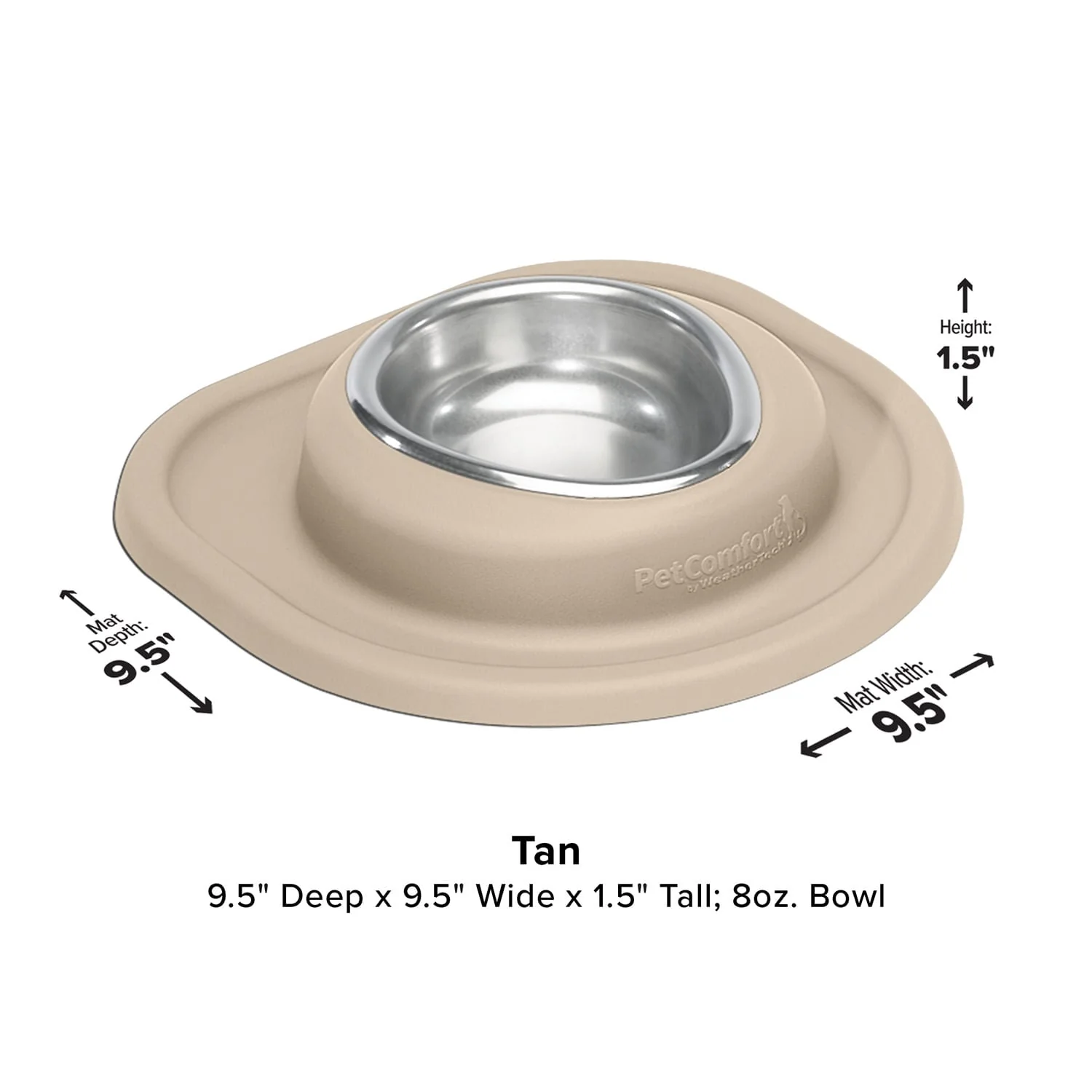 WeatherTech Single Low Pet Feeding System, Stainless Steel - Pet's Shop