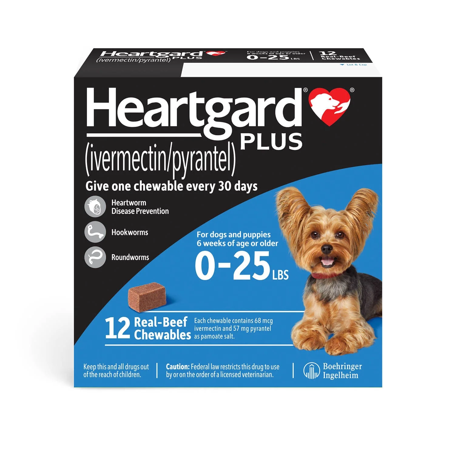 Rx Heartgard Plus for Dogs, 12 Chews - Pet's Shop