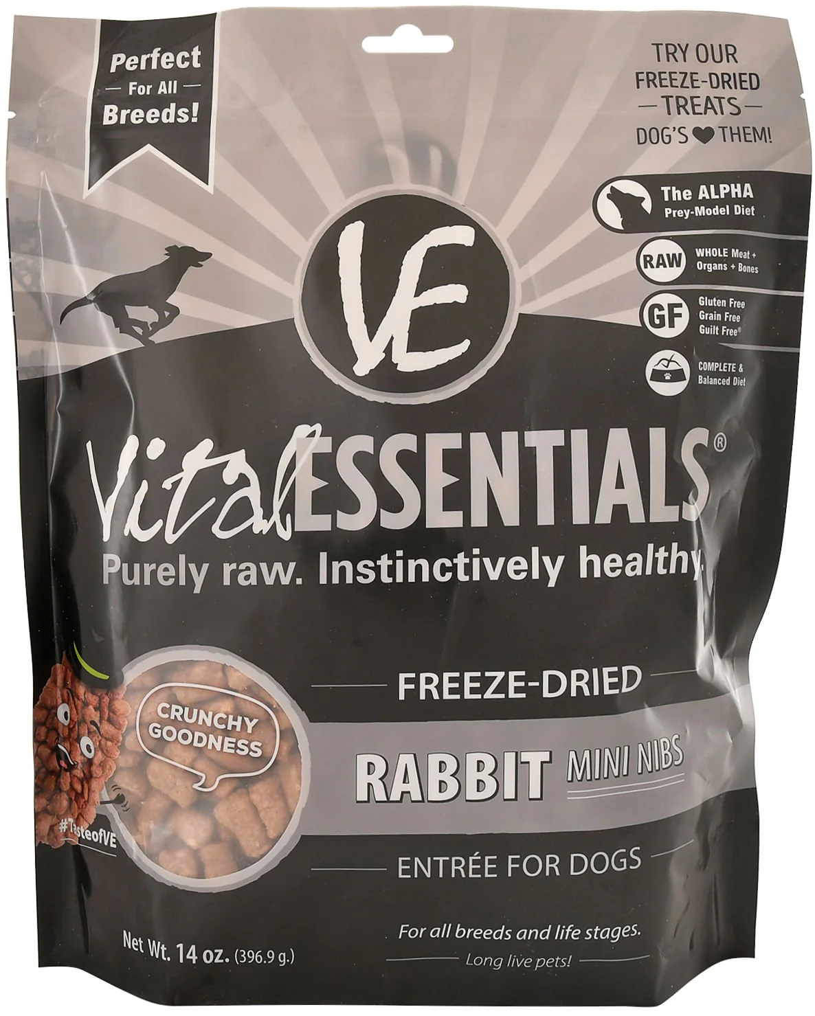 Vital Essentials Freeze-Dried Rabbit Mini Nibs Dog Food - Pet's Shop