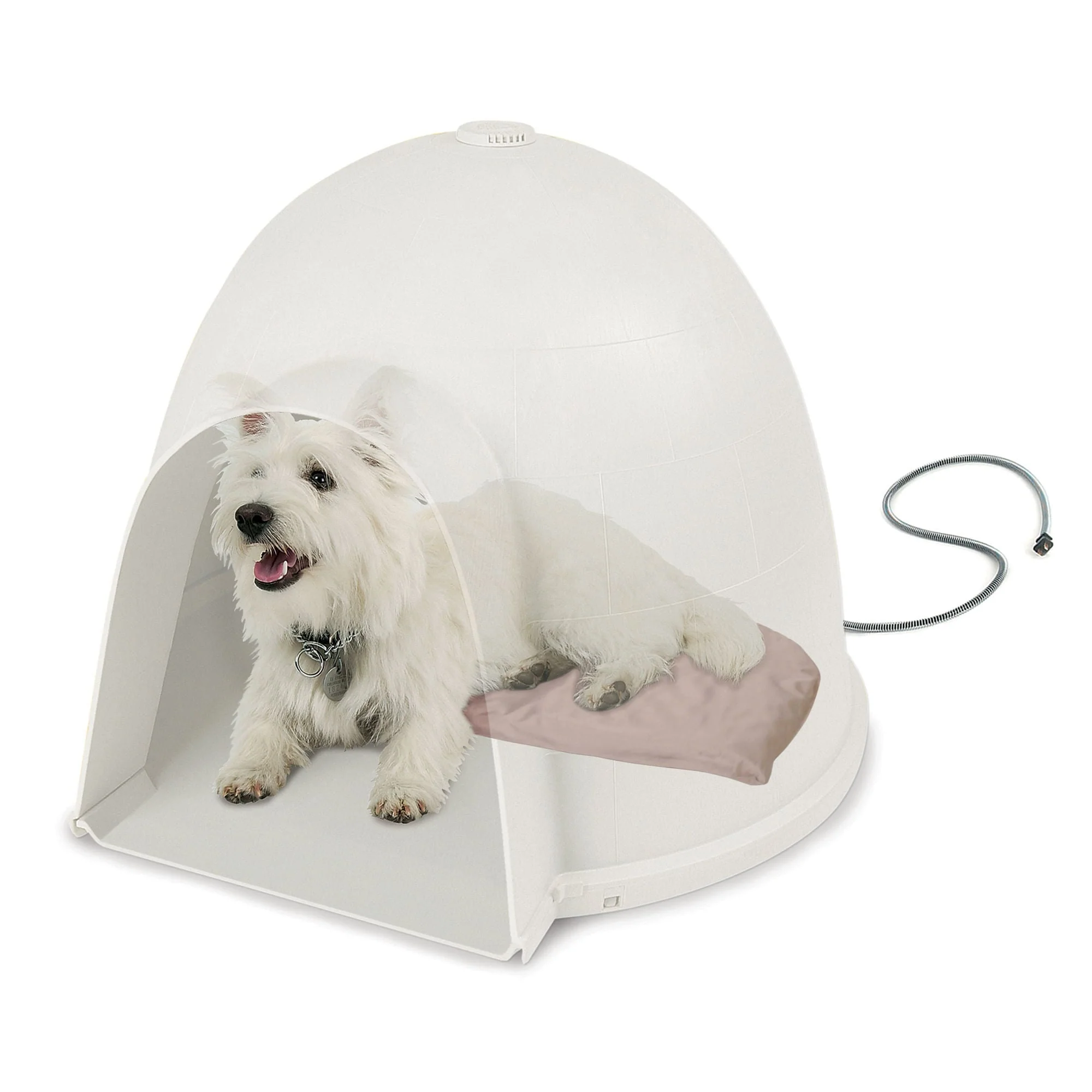 K&H Lectro-Soft Igloo-Style Heated Bed, Tan - Pet's Shop