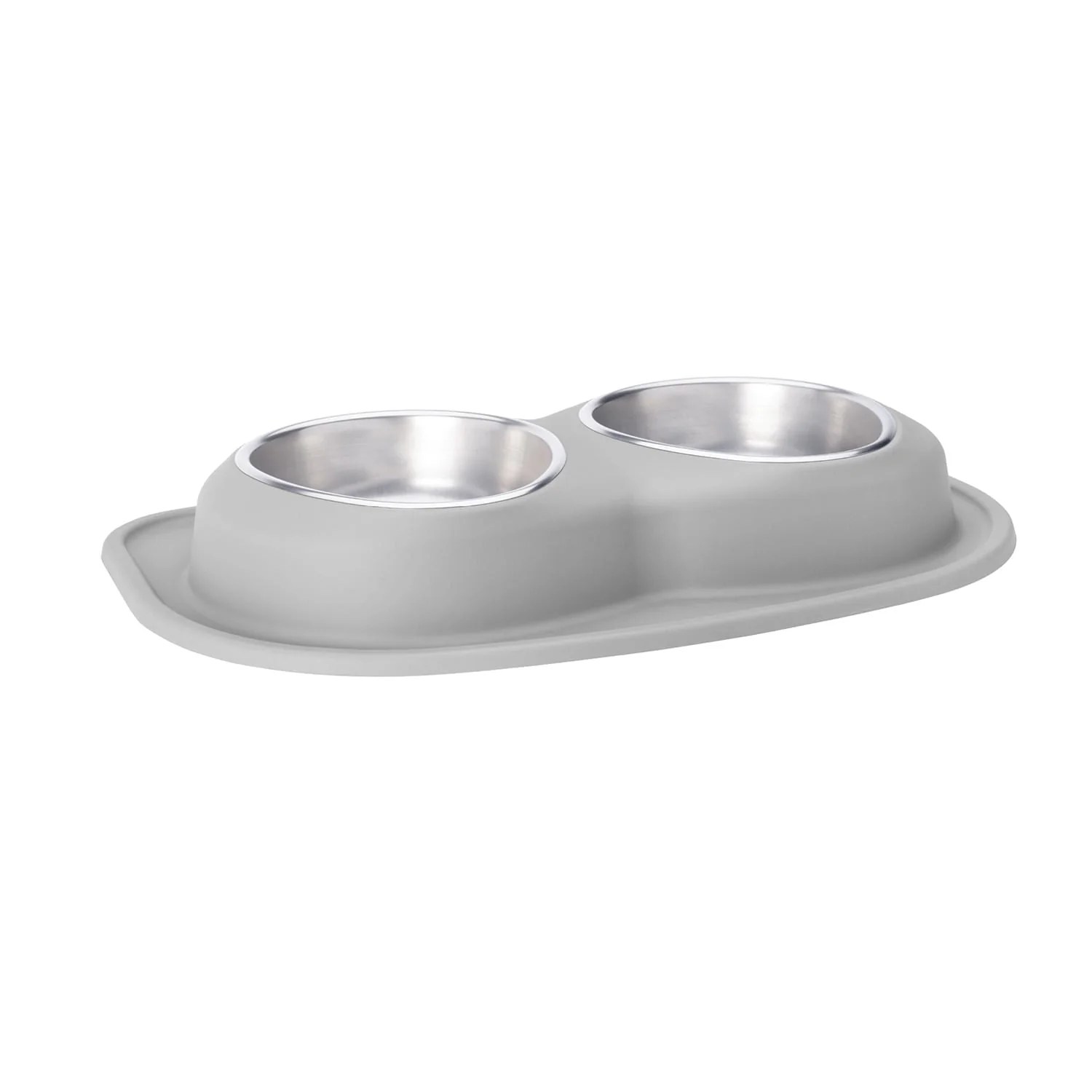 WeatherTech Double Low Pet Feeding System, Stainless Steel - Pet's Shop