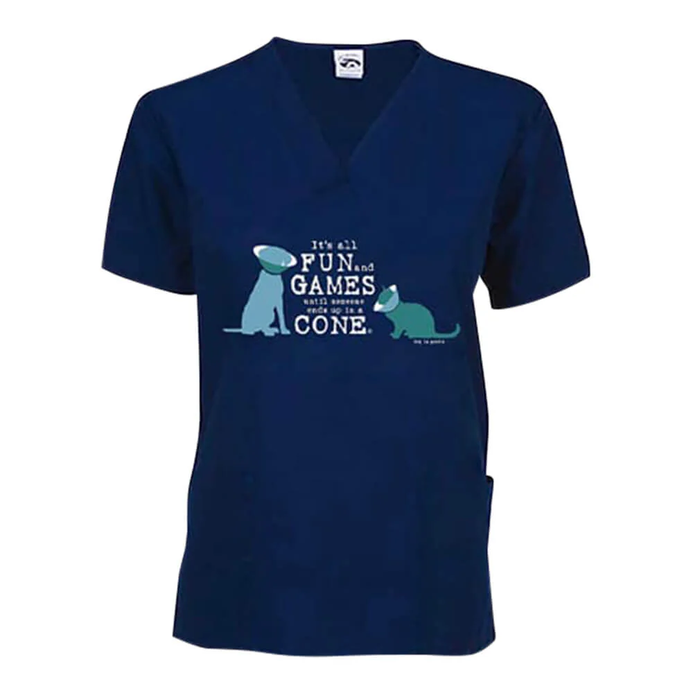 Dog is Good Scrub Top, Fun and Games Cat and Dog - Pet's Shop