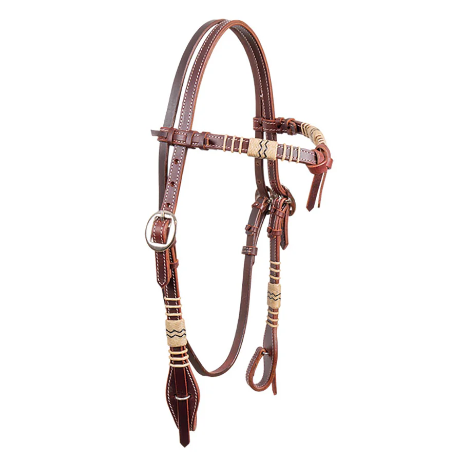 Latigo and Rawhide Futurity Leather Headstall - Pet's Shop