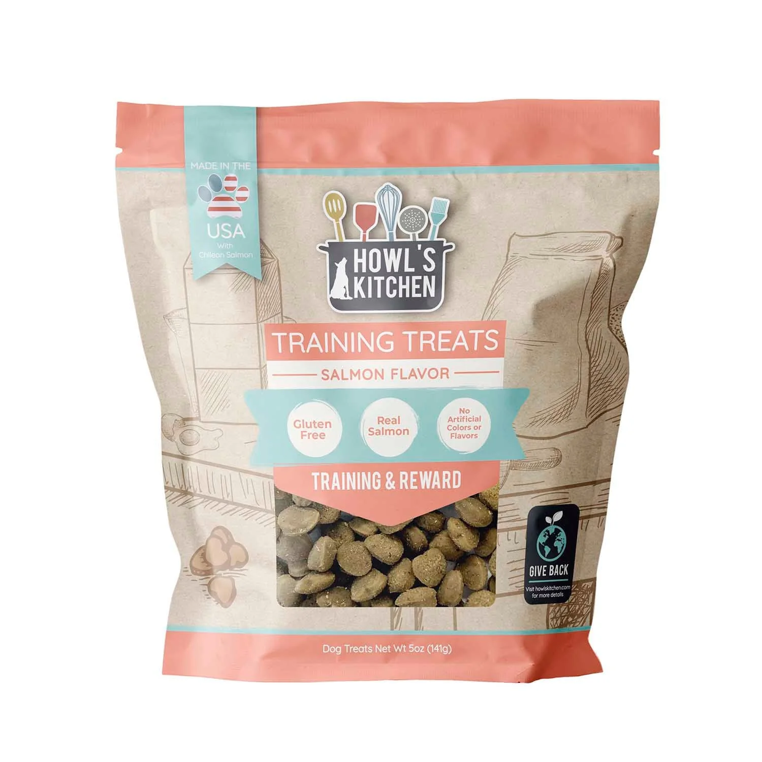 Howl's Kitchen Salmon Training Bites, 5oz - Pet's Shop