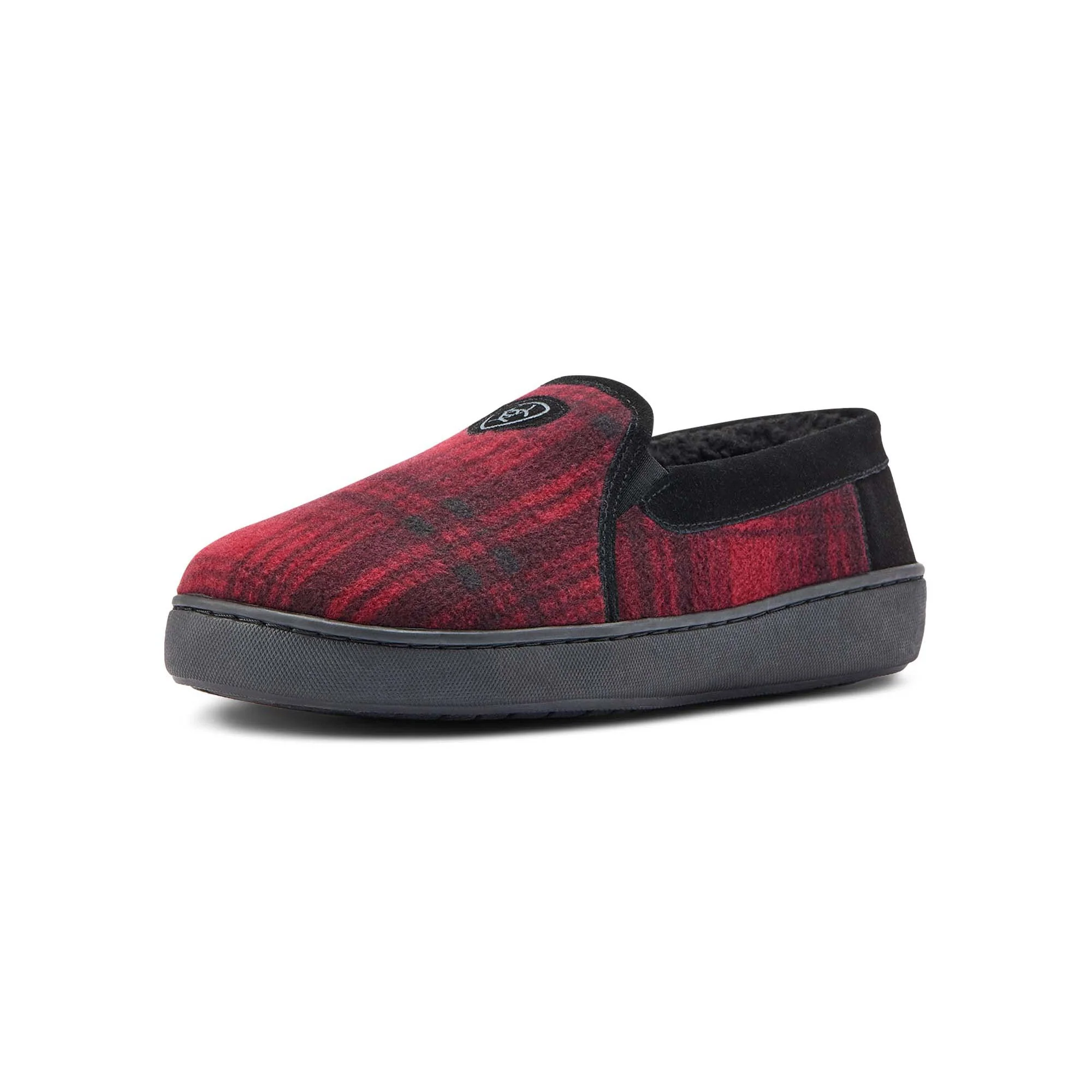 Ariat Men's Lincoln Slipper in Collectible Tin, Red Plaid - Pet's Shop