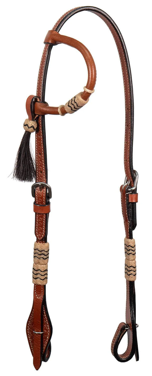 Rawhide & Tassel One Ear Headstall, Full - Pet's Shop