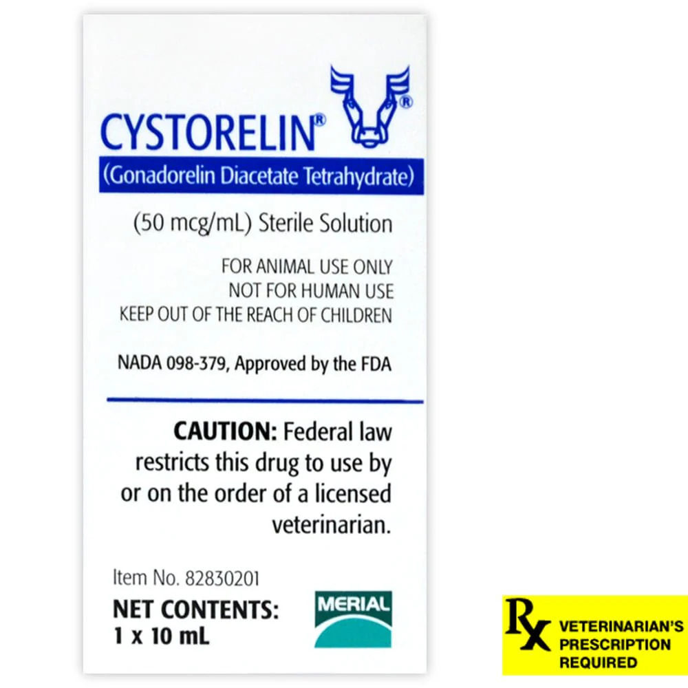 Rx Cystorelin (gonadorelin diacetate tetrahydrate) Solution Vial for Cattle - Pet's Shop