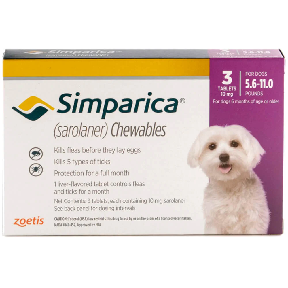 Simparica Chewable Tablets for Dogs - Pet's Shop