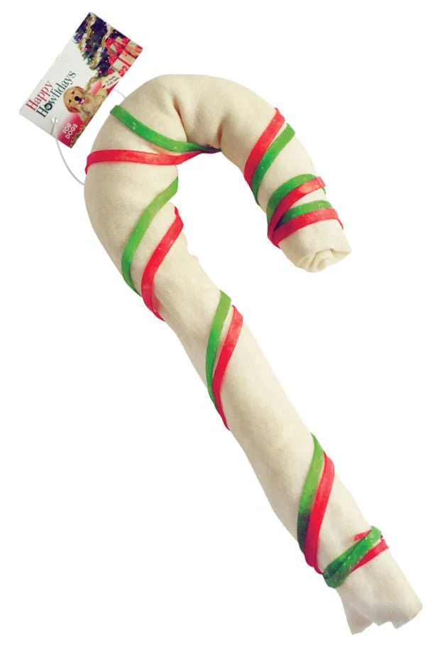 Large Rawhide Candy Canes - Pet's Shop