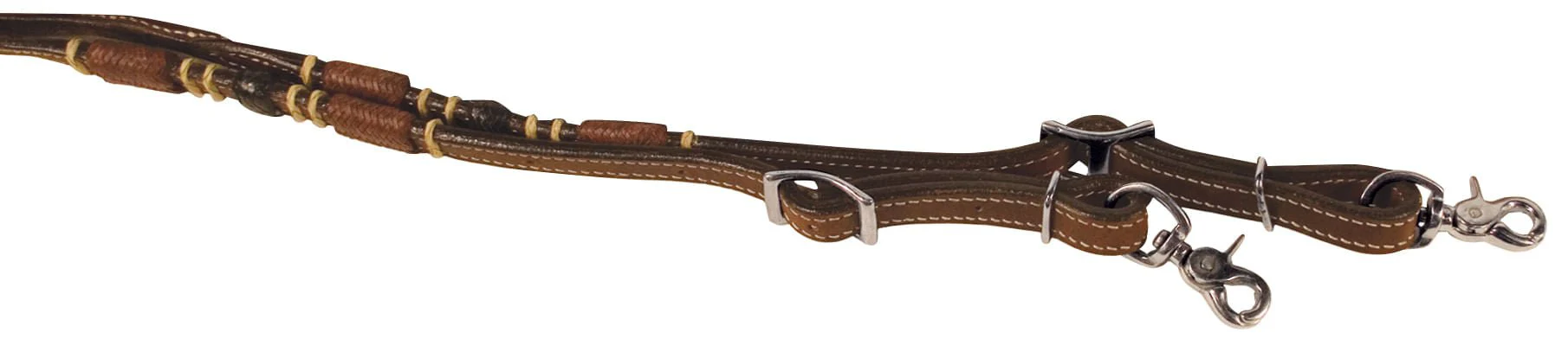 Buffalo Leather Tres Rawhide Roping Rein, 7 ft - Pet's Shop