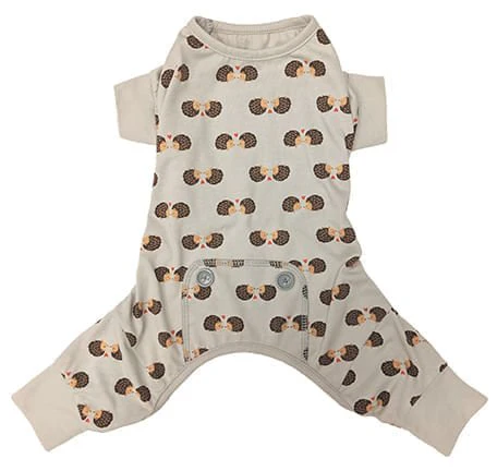 Light Gray Hedgehog Dog Pajamas - Pet's Shop