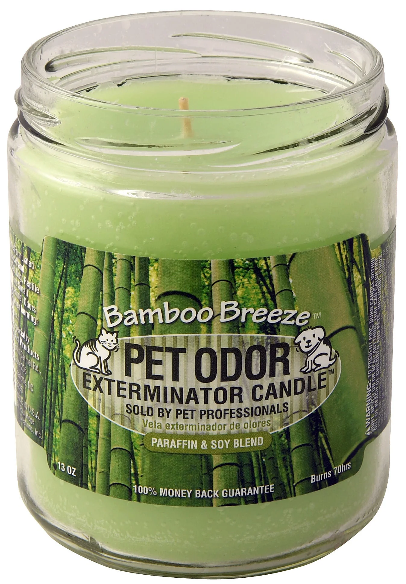 Pet Odor Exterminator Candle, Bamboo Breeze, 13 oz - Pet's Shop