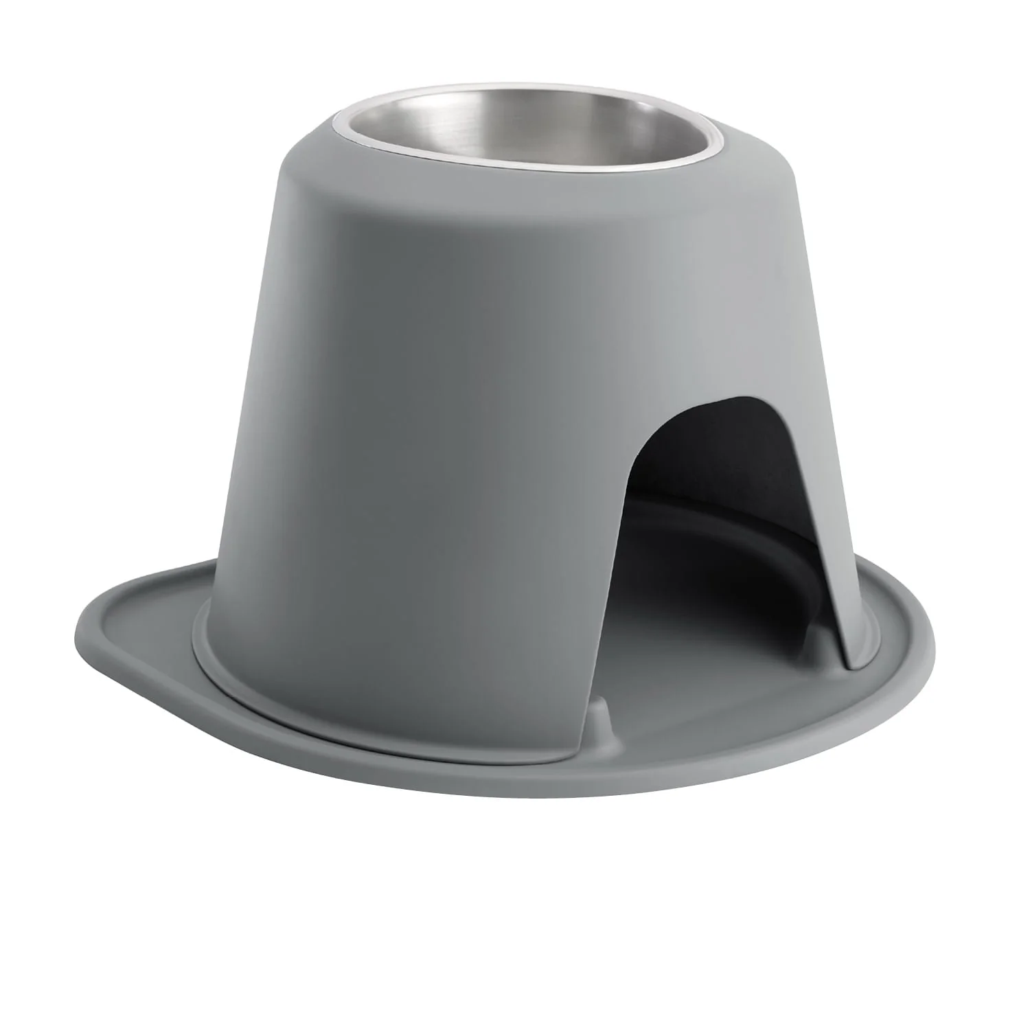 WeatherTech Single High Pet Feeding System, Stainless Steel - Pet's Shop