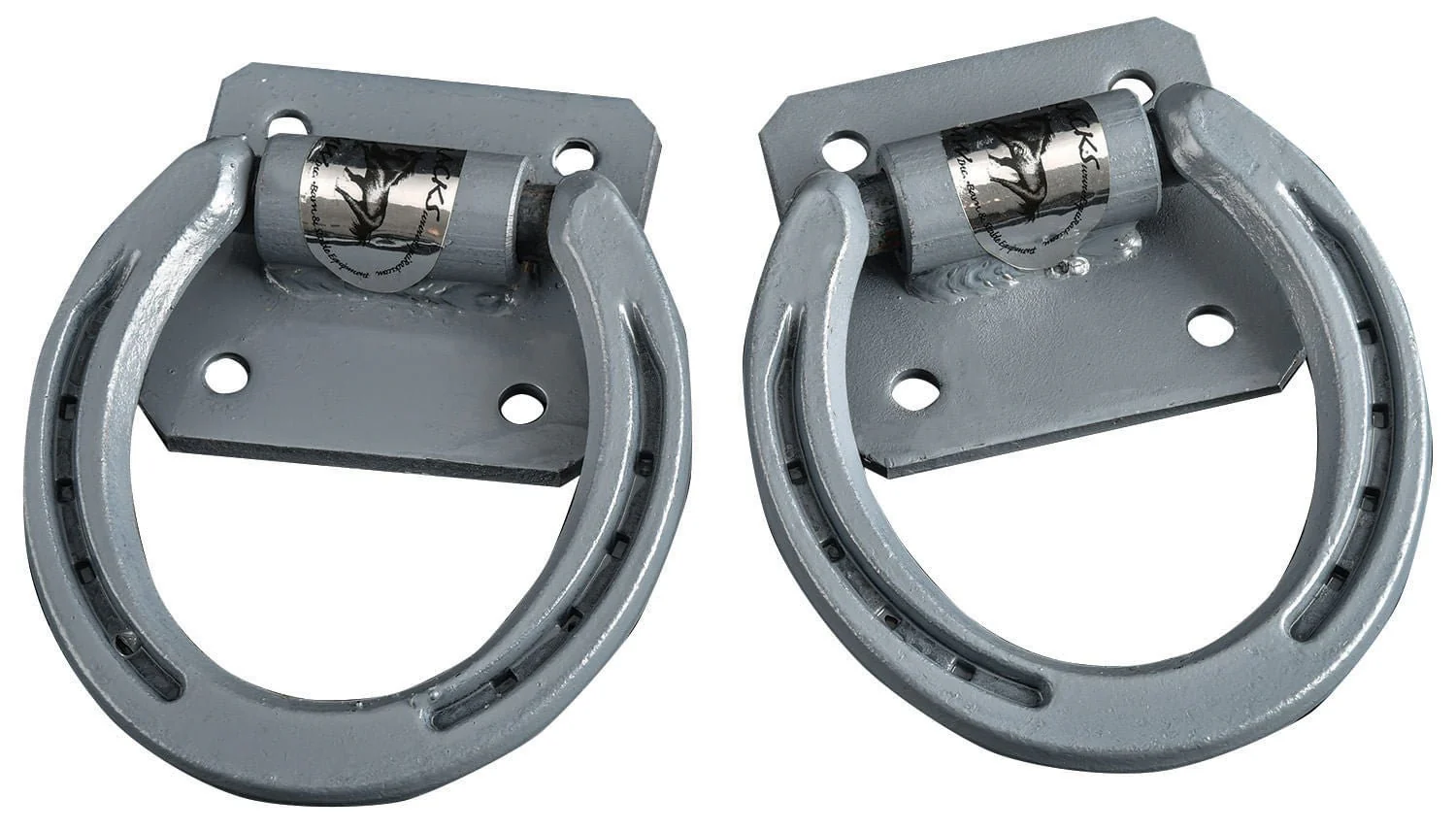 Steel Gray Horseshoe Cross Ties, pair - Pet's Shop