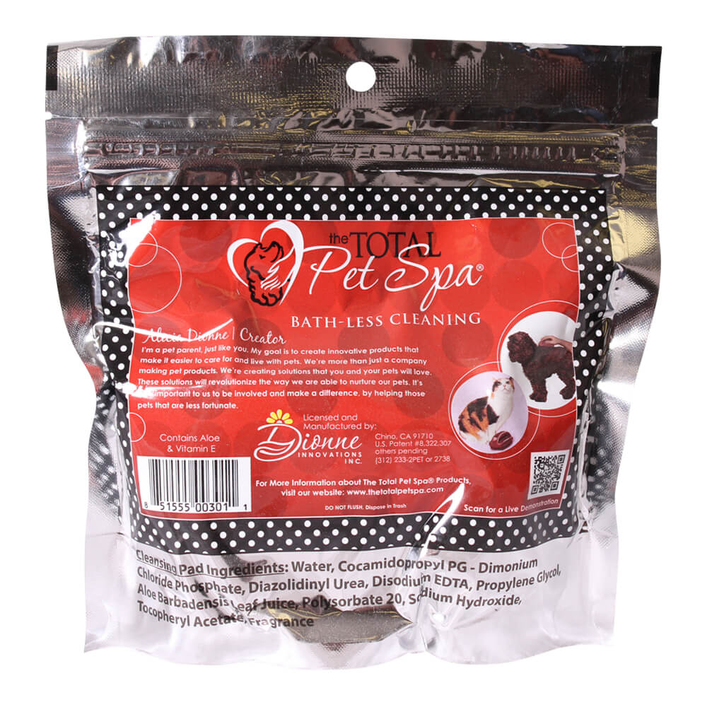 The Total Pet Spa Bath-Less Cleaning Pads, 16 ct - Pet's Shop