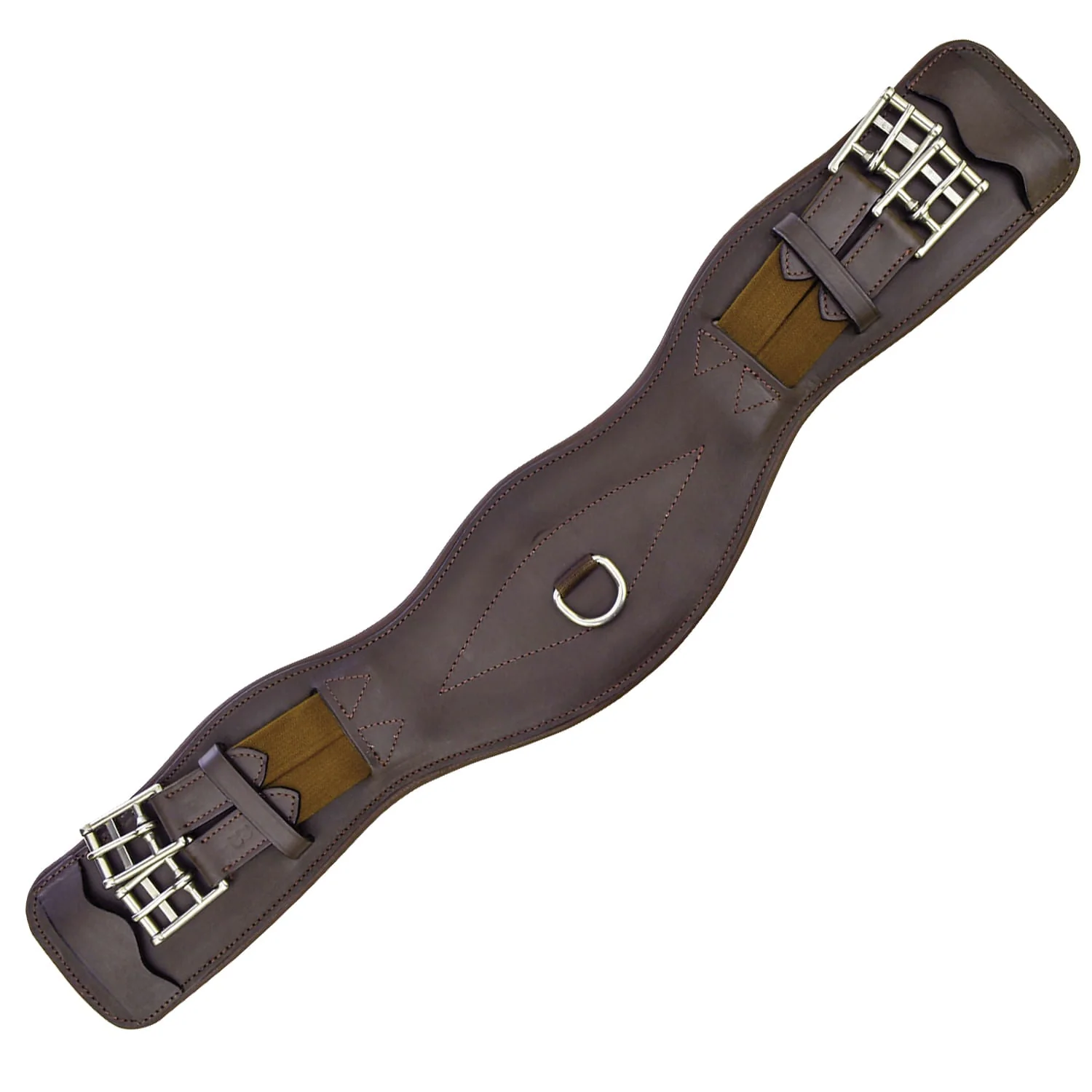 Uniquely English Contoured Monoflap Girth, Havana - Pet's Shop
