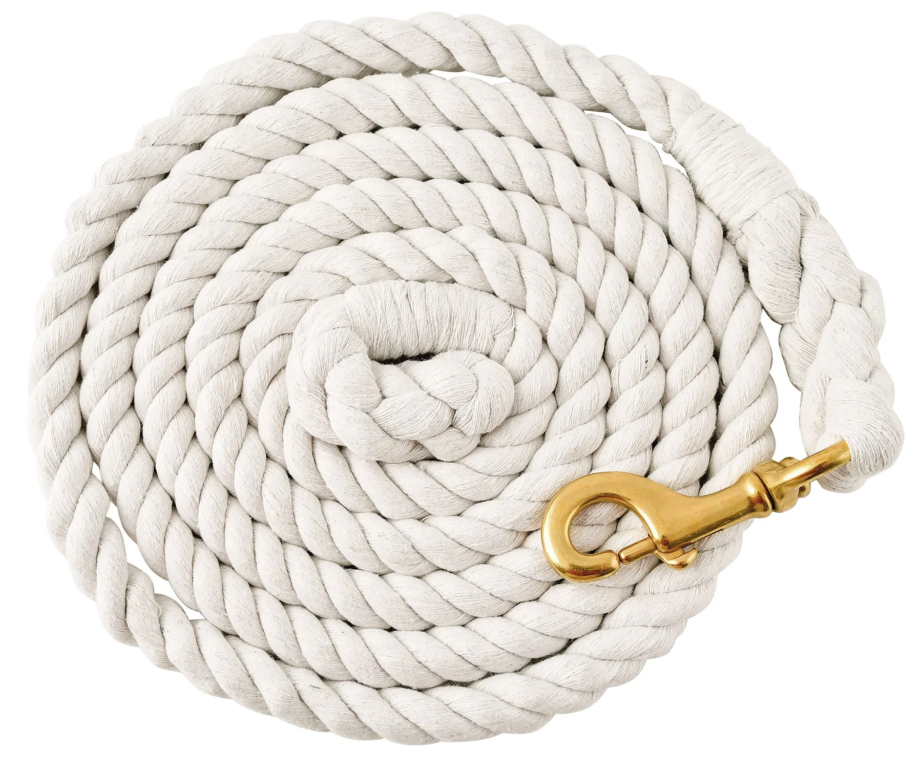 Solid Cotton Horse Lead Ropes with Brass Bolt Snap, 10' L - Pet's Shop