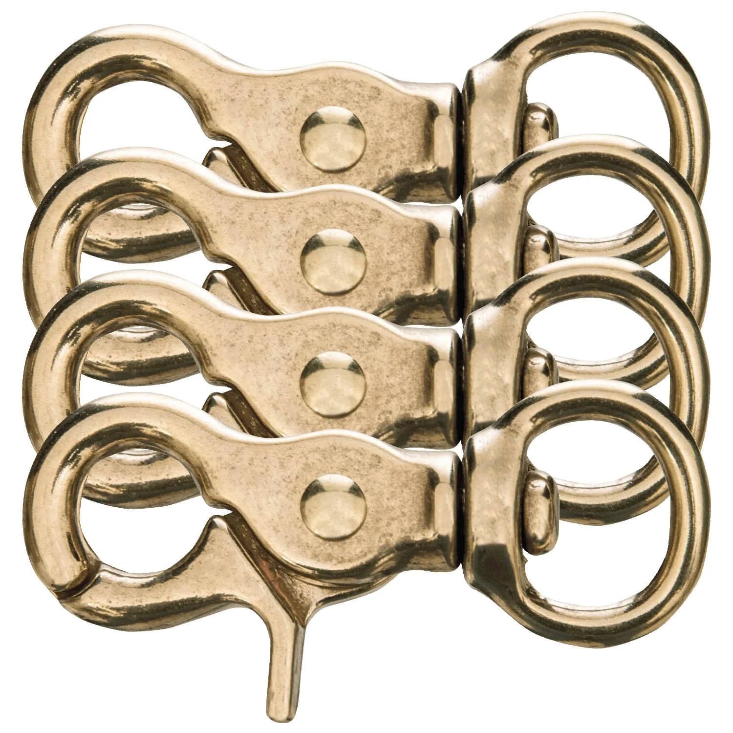 Solid Brass Trigger Snap w/ Round Swivel Eye, 5/8