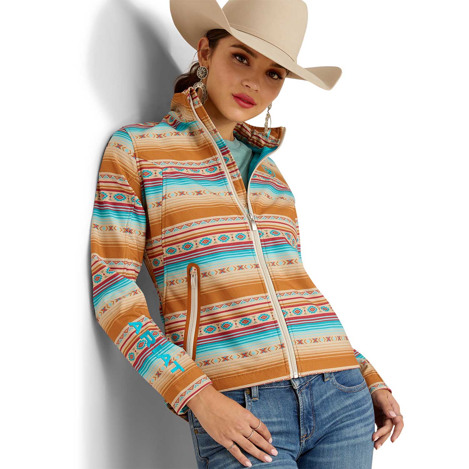 Ariat Women's Team Softshell Print Jacket, Serape - Pet's Shop