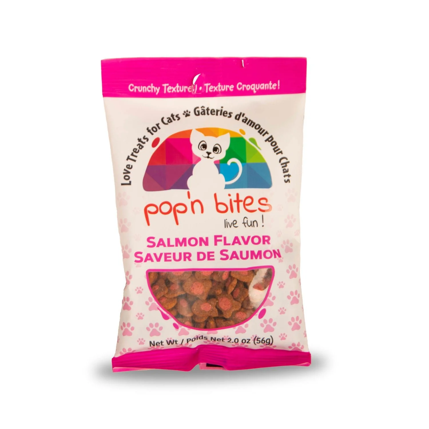 Pop'n Bites Salmon Flavor Cat Treats, 2 oz - Pet's Shop