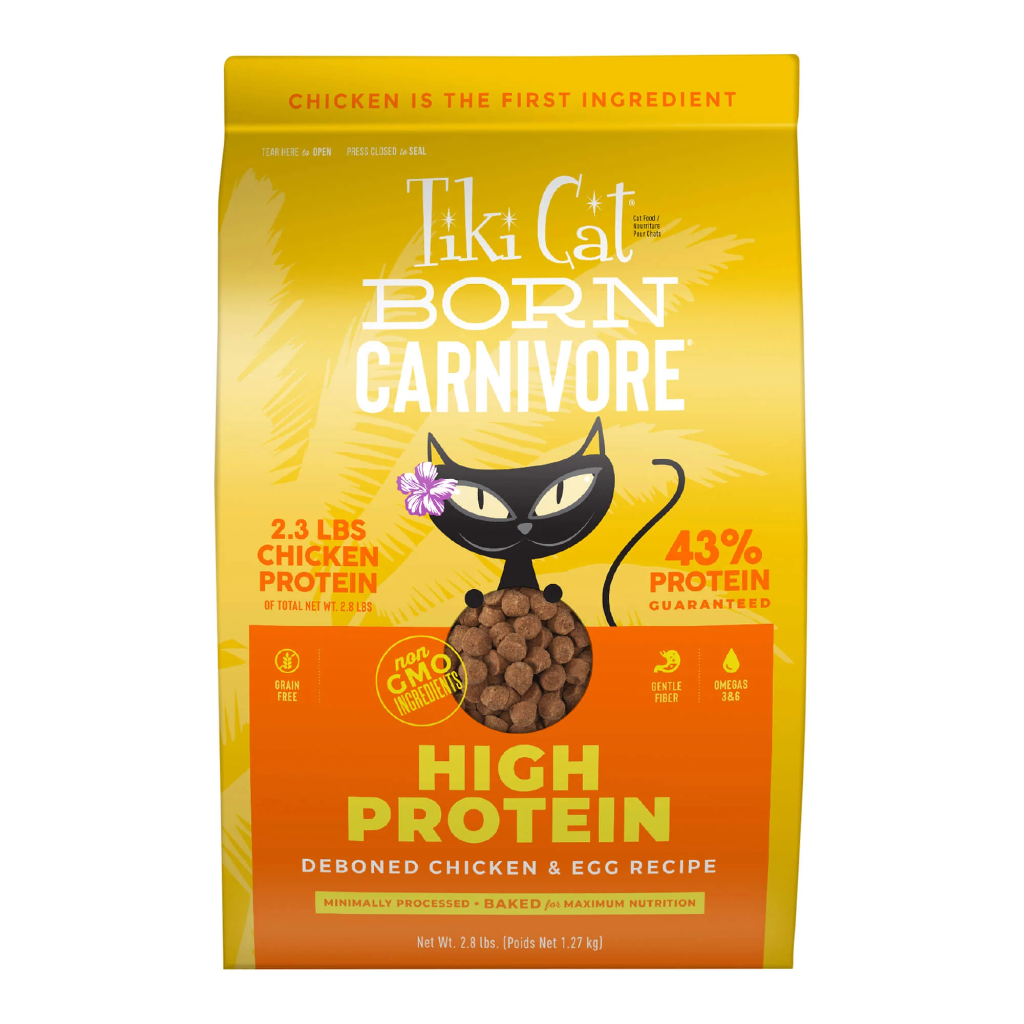 Tiki Cat Born Carnivore High Protein Dry Cat Food, Deboned Chicken & Egg - Pet's Shop