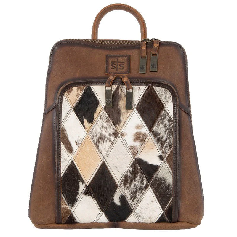 Diamond Cowhide Backpack - Pet's Shop