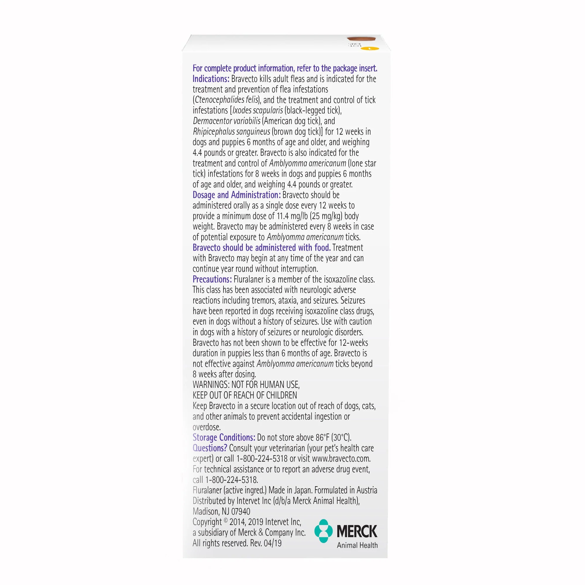 Bravecto Chews for Dogs (Fluralaner), 1 Chew - Pet's Shop