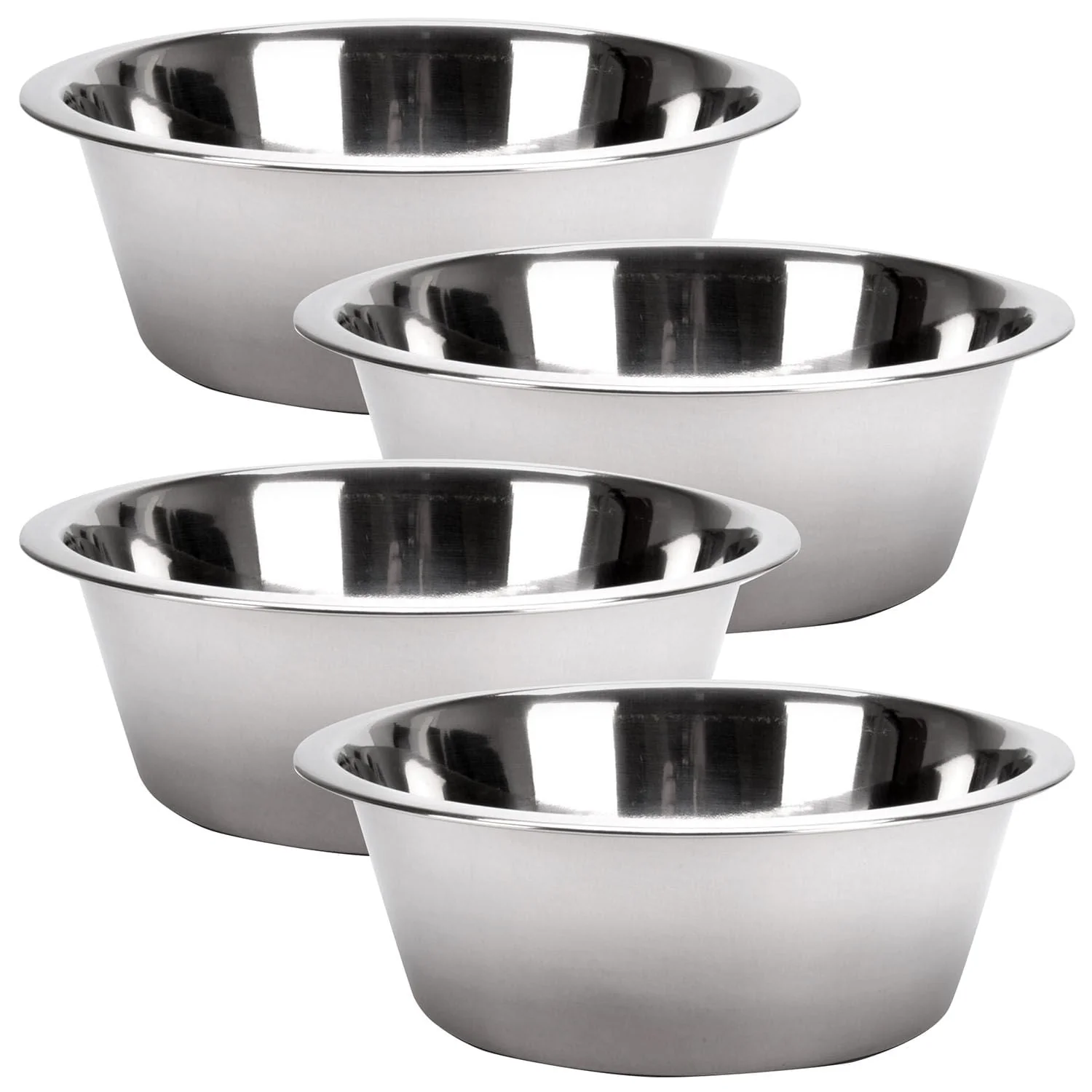 Standard-Weight Stainless Steel Food & Water Pet Bowls - Pet's Shop