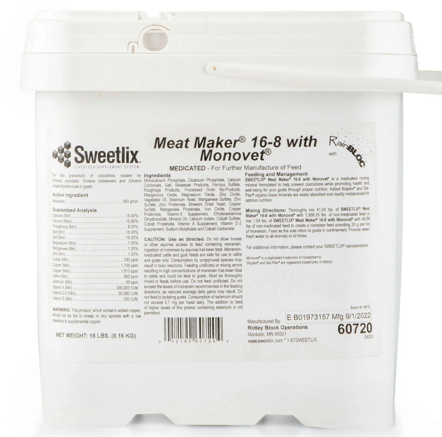 SWEETLIX Meat Maker Goat 16-8 with Monovet & RainBloc - Pet's Shop