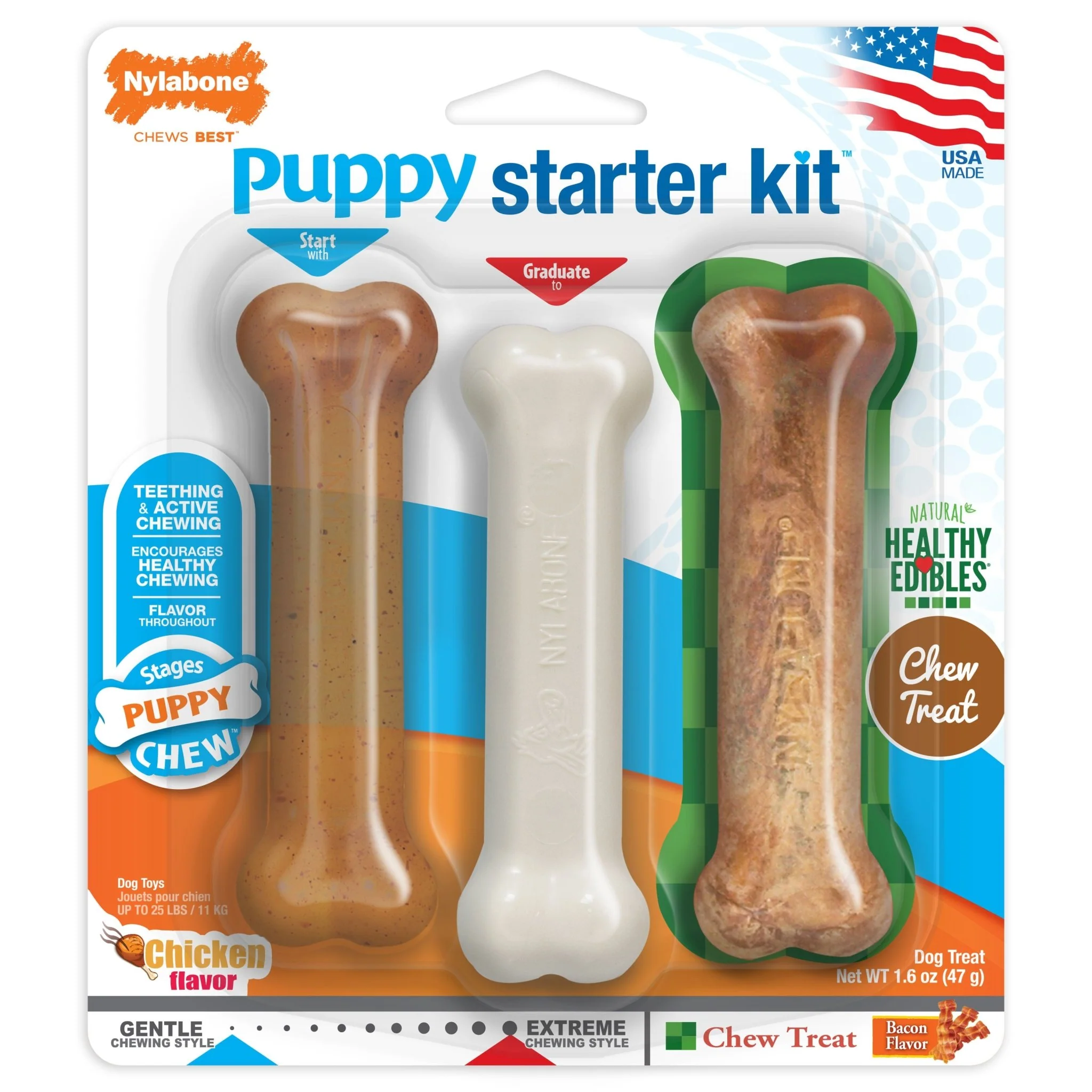 Nylabone Puppy Starter Kit, 3 pack - Pet's Shop