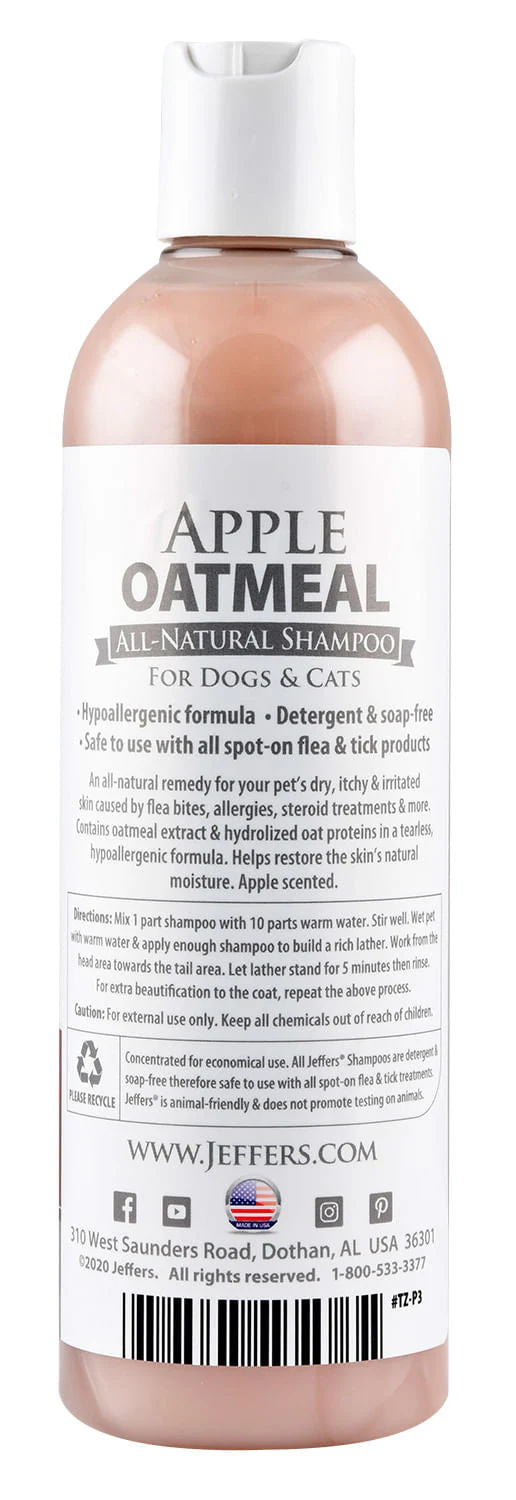 Pet Apple-Oatmeal Shampoo for Dogs and Cats - Pet's Shop