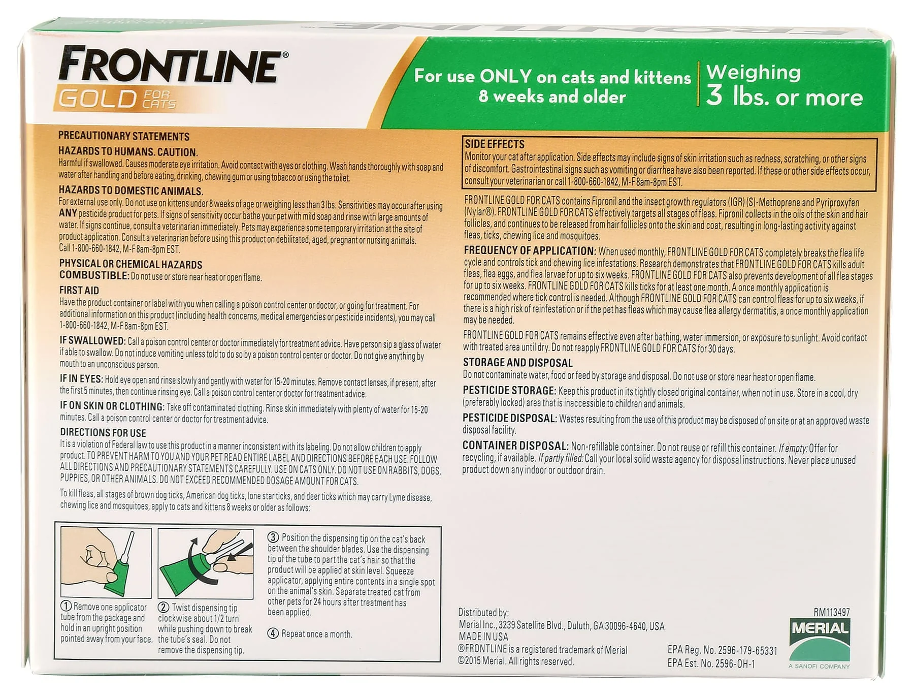 Frontline Gold for Cats - Pet's Shop