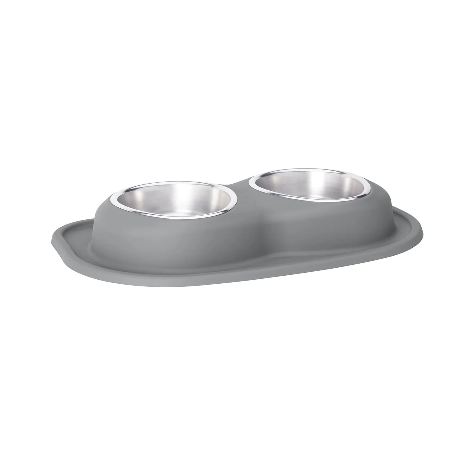 WeatherTech Double Low Pet Feeding System, Stainless Steel - Pet's Shop