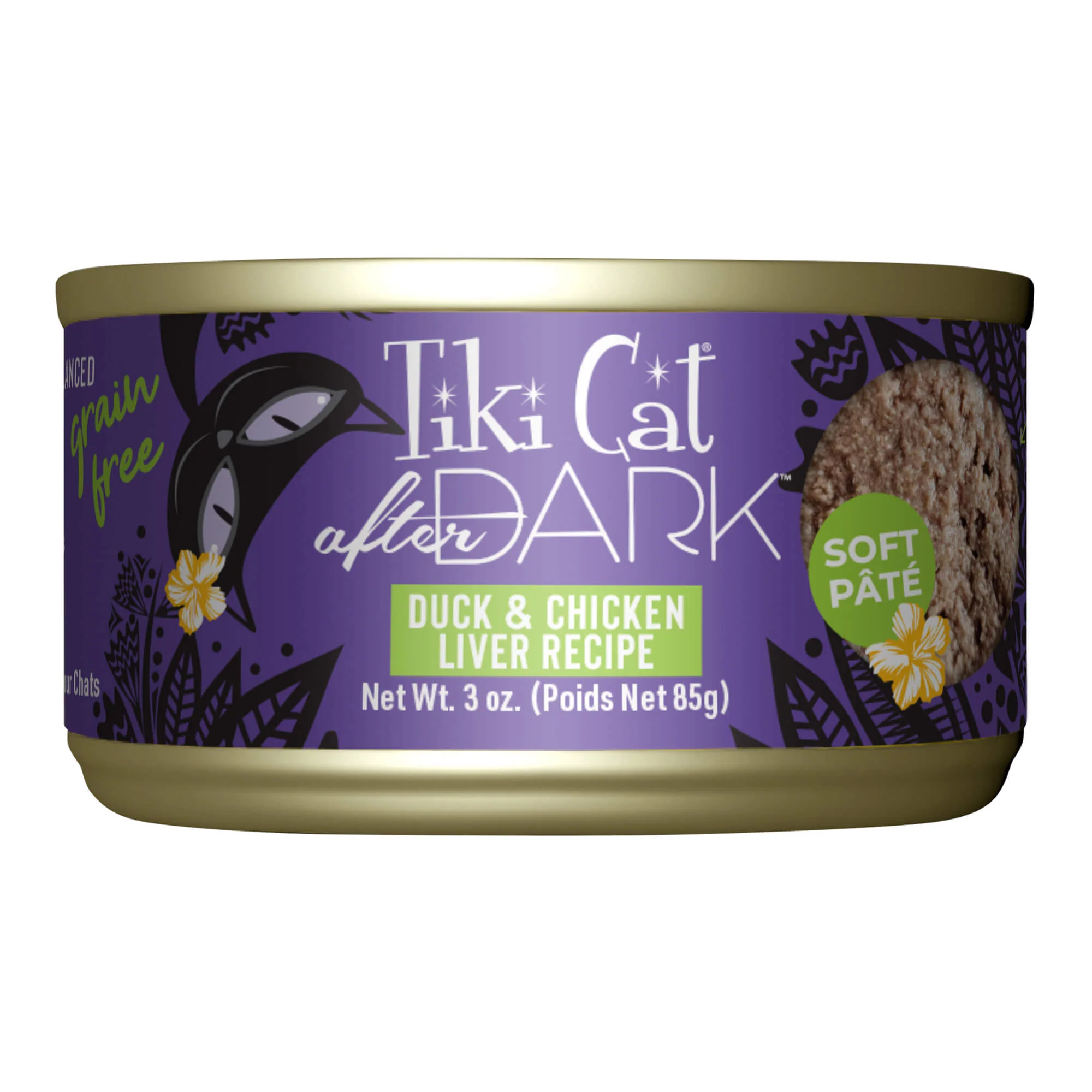 Tiki Cat After Dark Pate Wet Cat Food, Duck & Chicken Liver, 3 oz Cans, 12 ct - Pet's Shop