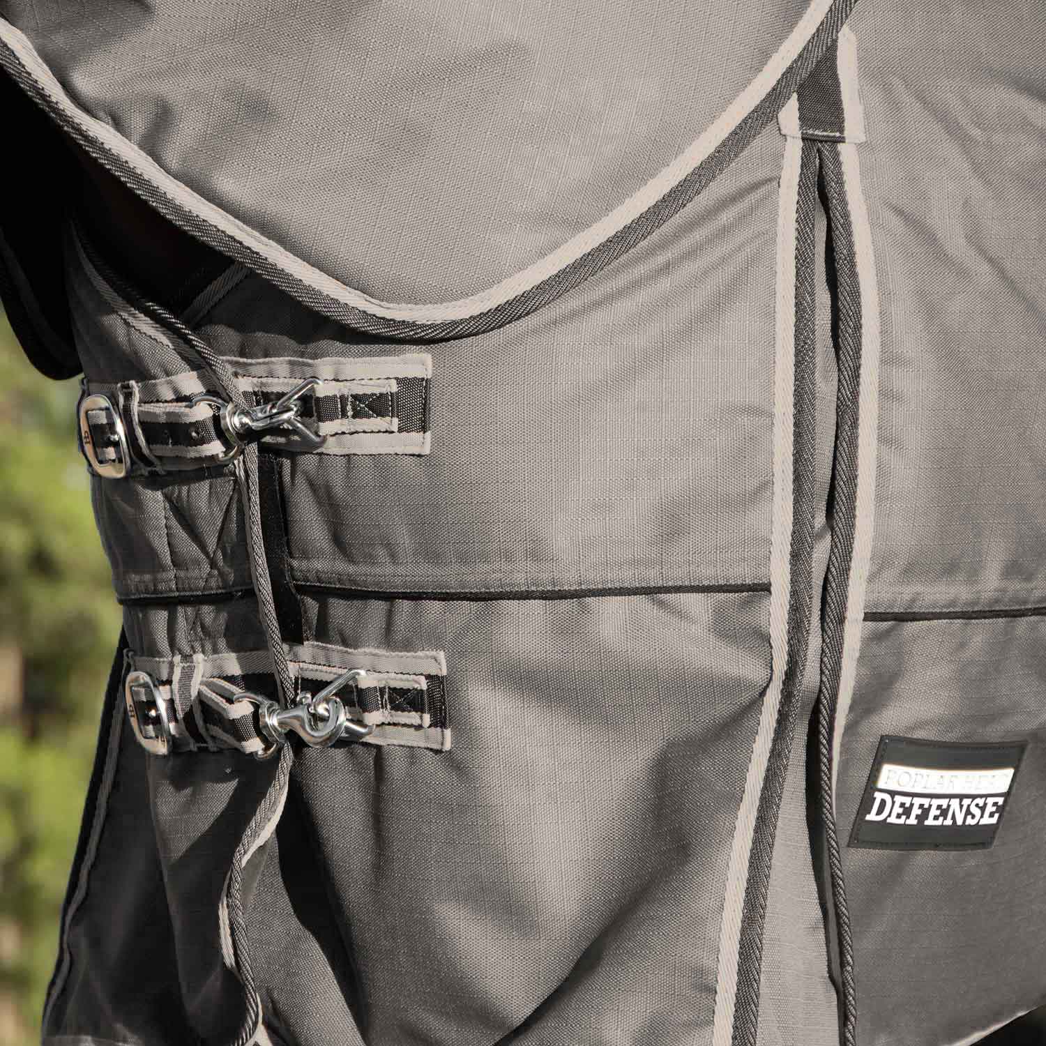 Poplar Head Defense 1680 Denier Turnout Blanket with Detachable Neck, 360 Gram, Plymouth Brown - Pet's Shop