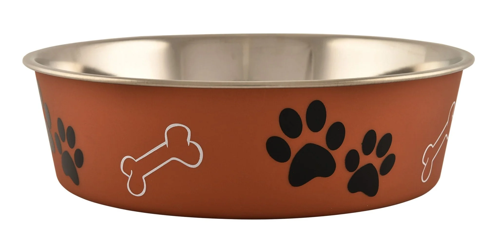 Loving Pets Bella Paw Print Pet Feeding Bowl - Large (2 qt) - Pet's Shop