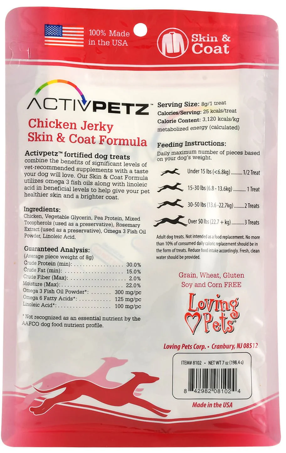 ActivPetz Skin & Coat Jerky Treats - Pet's Shop