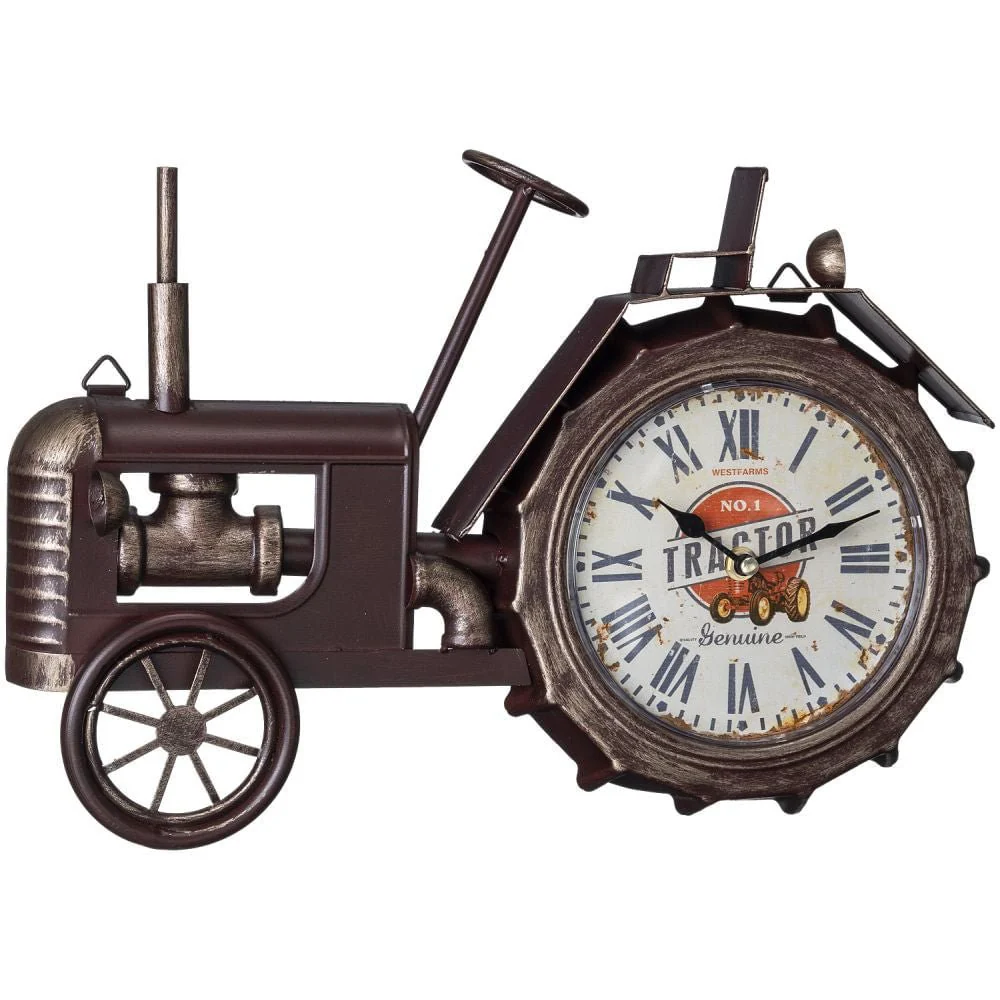 Bronze Tractor Wall Clock - Pet's Shop