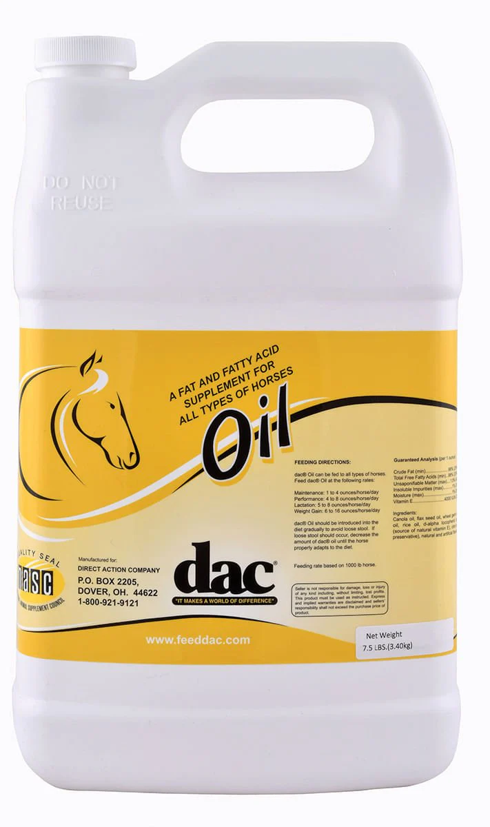 dac Oil Fatty Acid Supplement for Horses, 7.5 lb - Pet's Shop