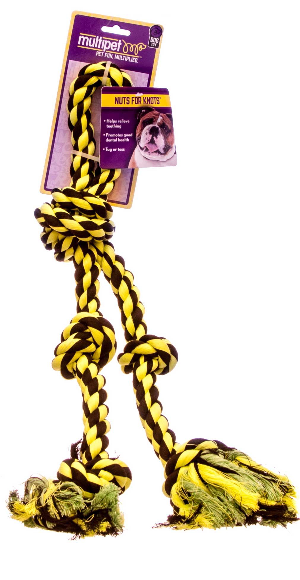 Nuts for Knots Rope Dog Tug Toy with 2 Danglers - Pet's Shop