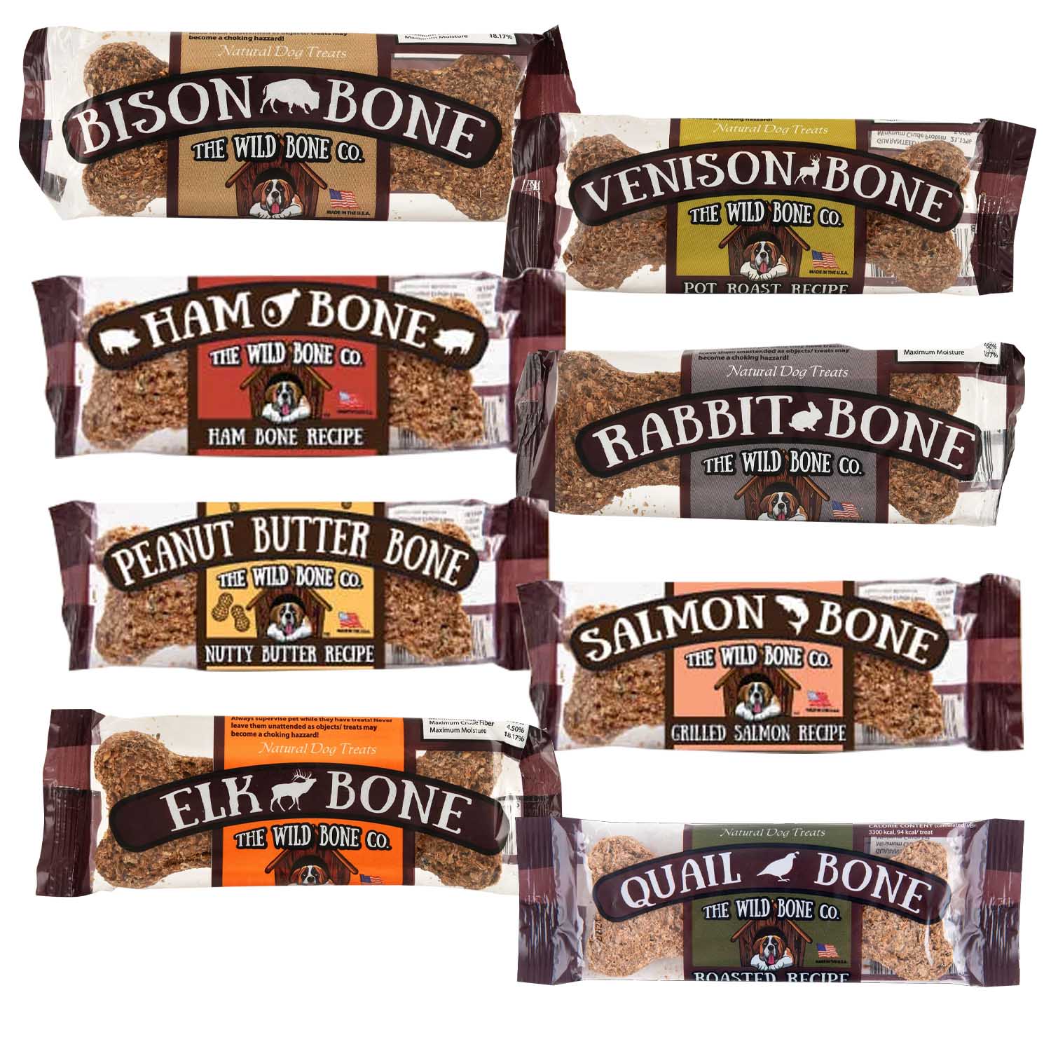 Wild Bone Crunchy Dog Treats, Variety, 8 pk Kit - Pet's Shop