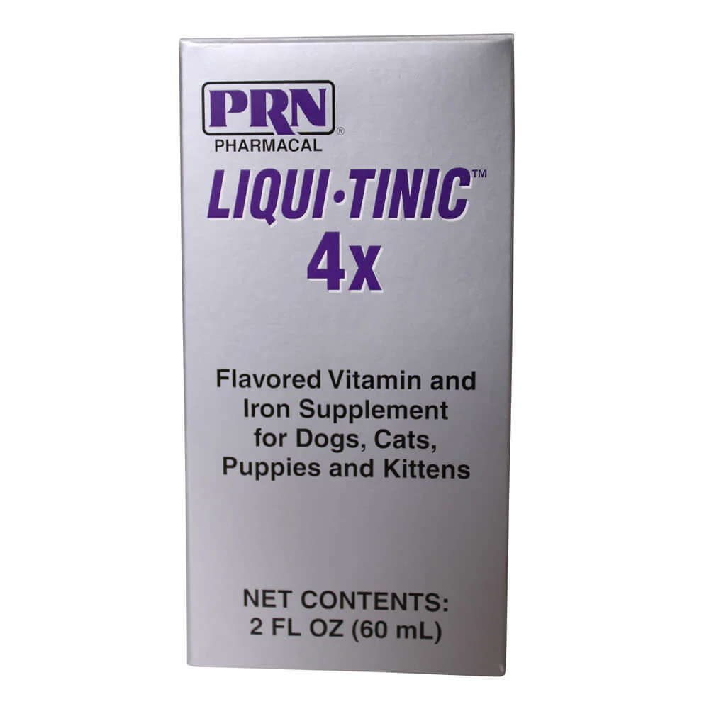 Liqui-Tinic 4X Vitamin and Iron Supplement for Dogs, Cats, Puppies and Kittens, 2 fl oz - Pet's Shop