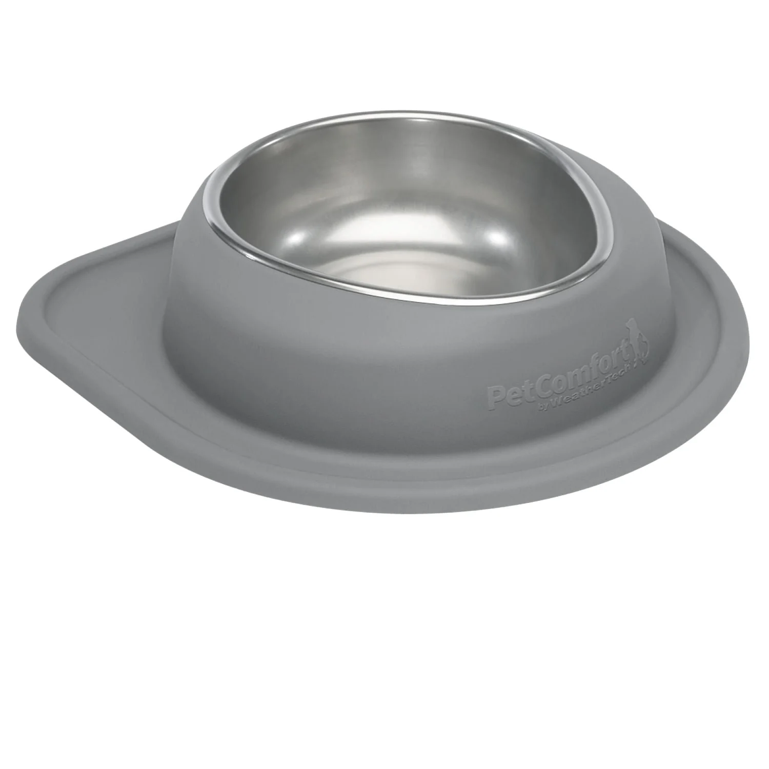 WeatherTech Single Low Pet Feeding System, Stainless Steel - Pet's Shop